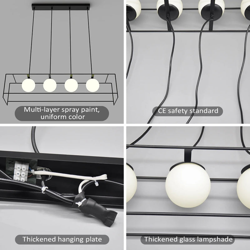 suspension moderne avec câble réglable et ampoule LED