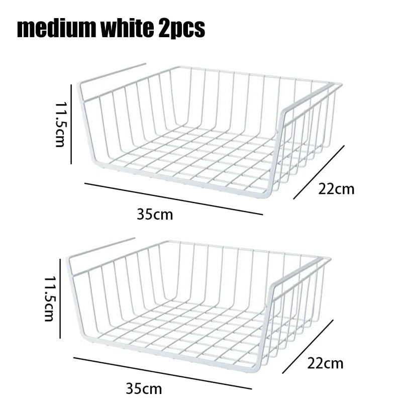 panier de rangement suspendu en métal pour espace de travail et rangement