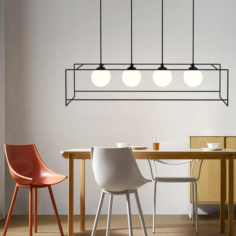 suspension moderne avec câble réglable et ampoule LED