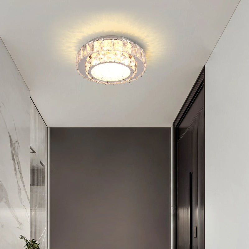 plafonnier moderne de luxe en cristal avec éclairage led intérieur