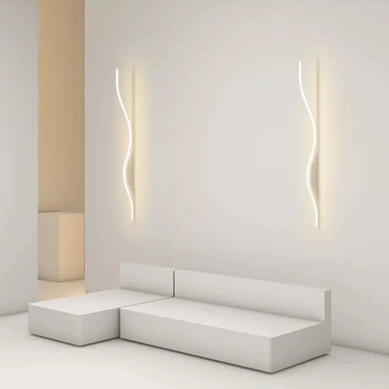 applique murale led moderne en forme de s pour éclairage décoratif