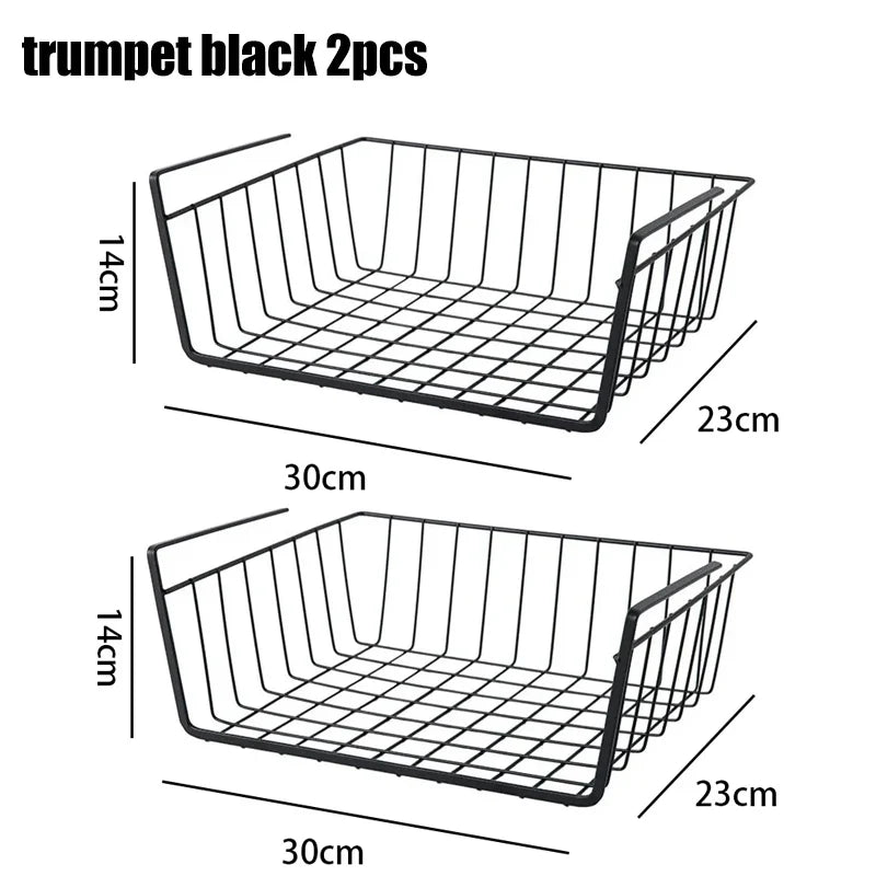 panier de rangement suspendu en métal pour espace de travail et rangement