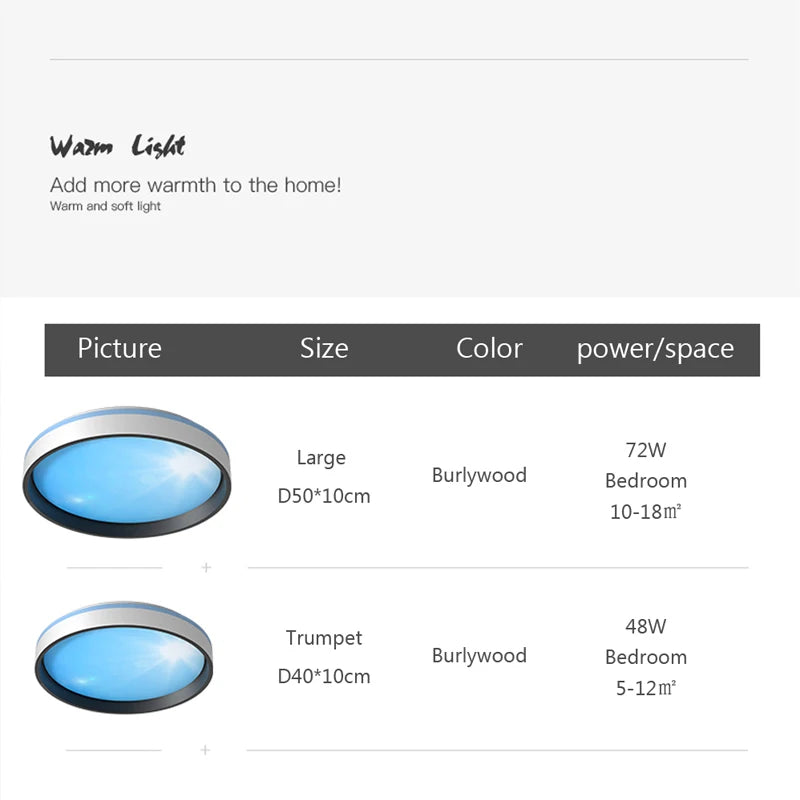 plafonnier led intelligent avec télécommande et luminosité réglable