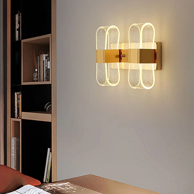 applique murale LED moderne elliptique pour décoration intérieure