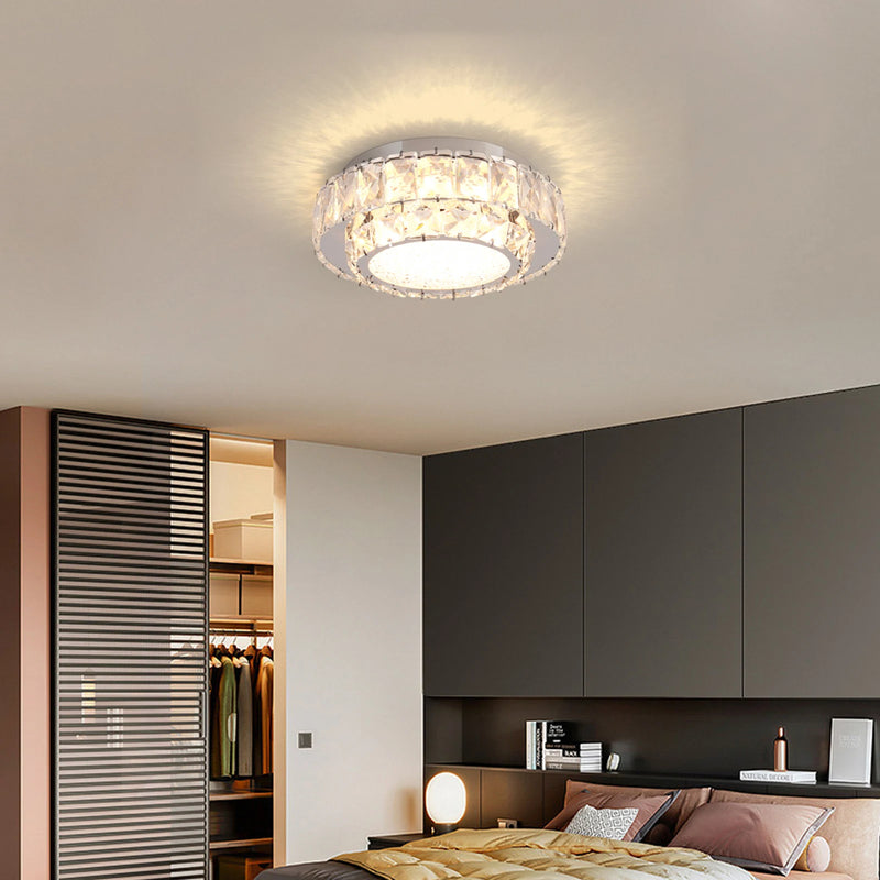 plafonnier moderne de luxe en cristal avec éclairage led intérieur