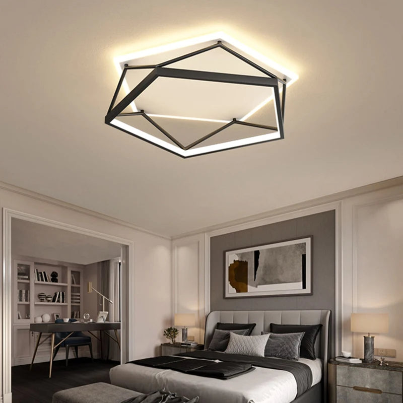 lustre led carré moderne pour éclairage décoratif intérieur