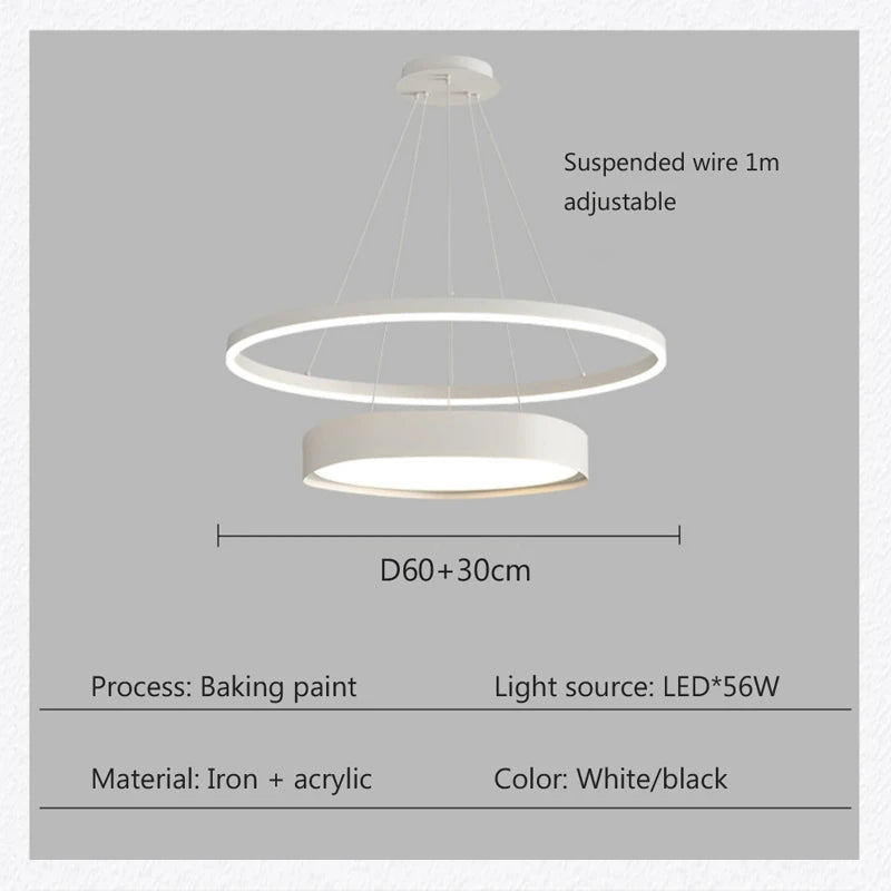 lustre moderne à led créatif pour décoration intérieure