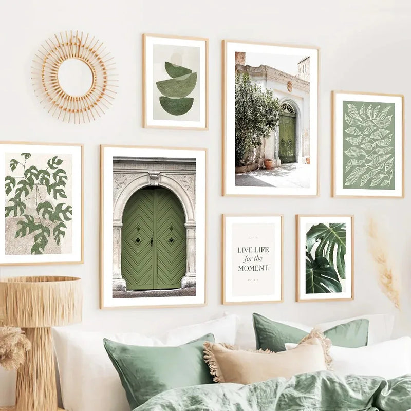 toile décorative avec feuilles de monstera pour intérieur