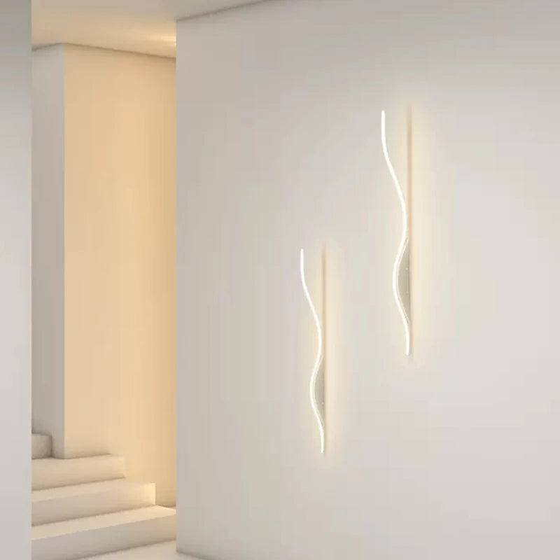 applique murale led moderne en forme de s pour éclairage décoratif