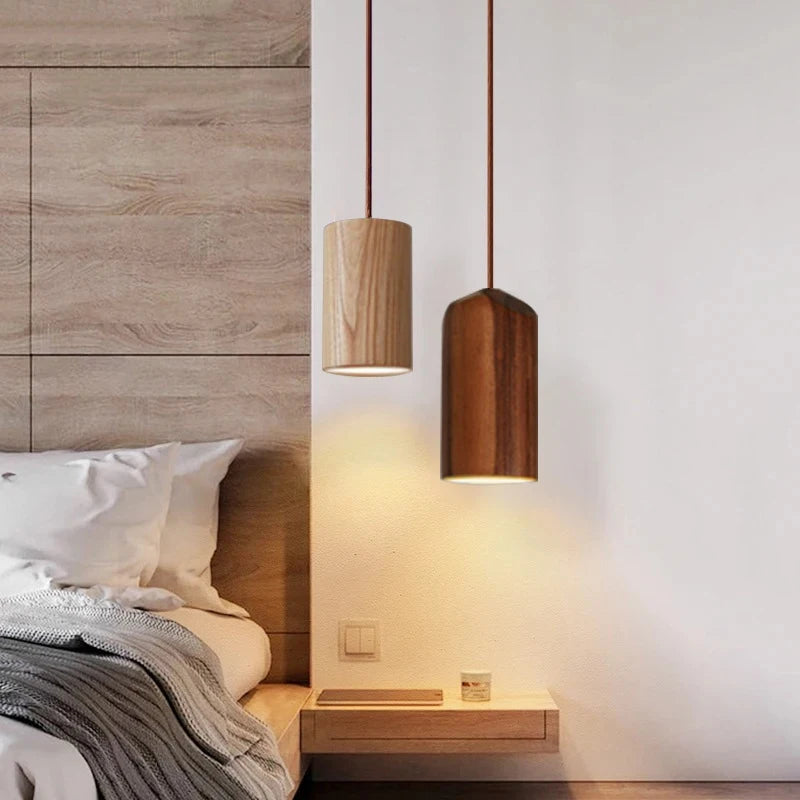lampe suspendue nordique en bois luminaire décoratif d'intérieur