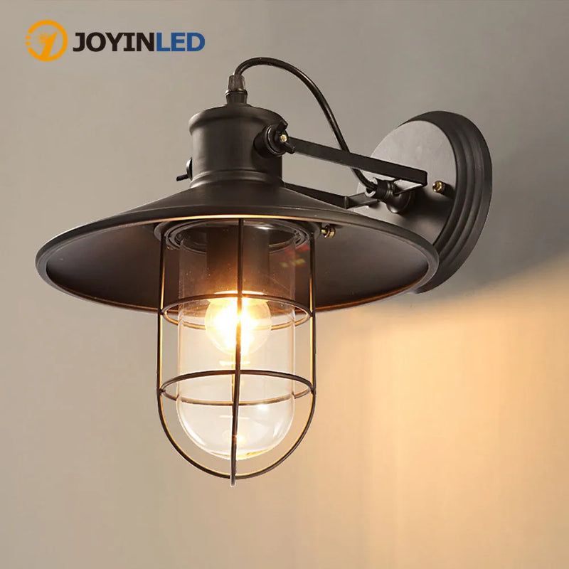 Vintage industriel LED Cage applique murale rétro Loft appliques noir abat-jour E27 applique lumières moderne intérieur luminaire