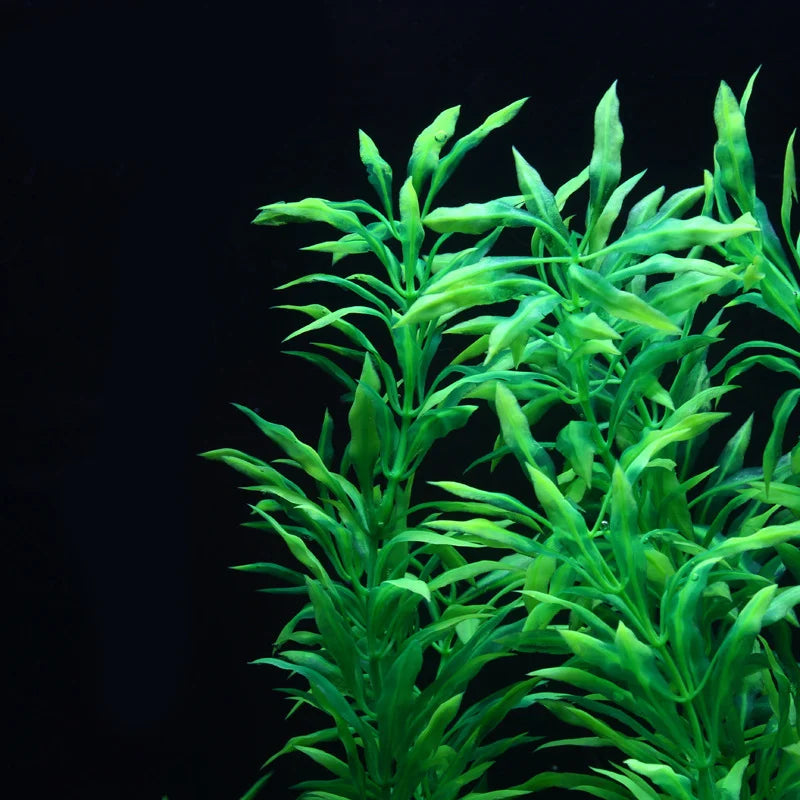 gazon aquatique artificiel pour décoration d'aquarium avec plantes en plastique