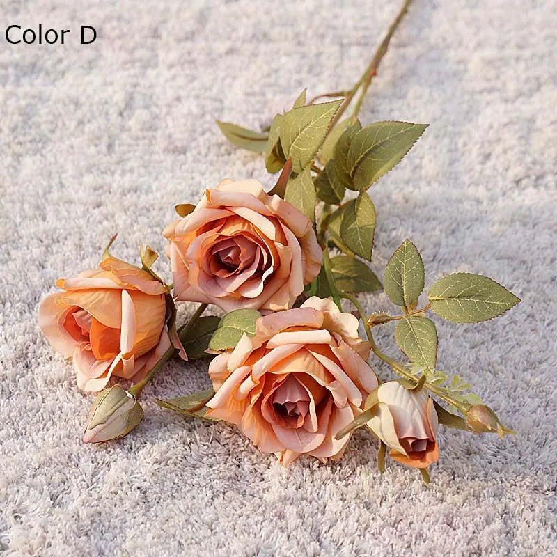 nouvelle décoration automnale fleurs artificielles roses bouclées luxe mariage