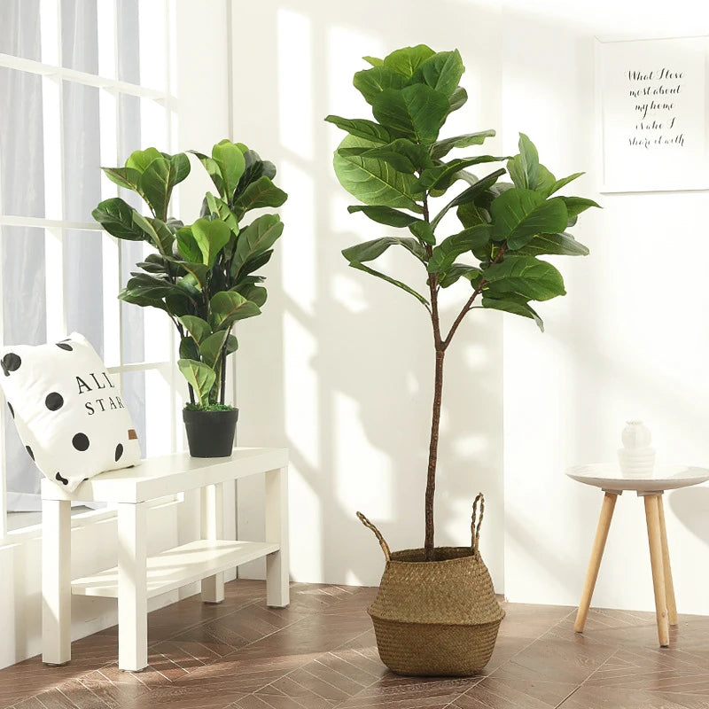 arbre tropical en plastique avec grandes branches pour décoration intérieure