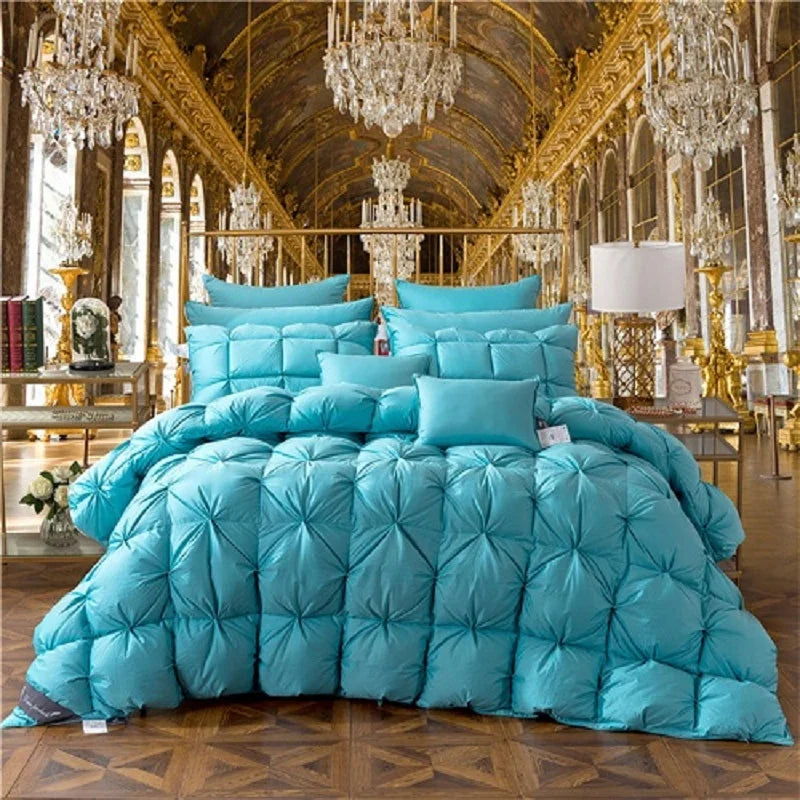 couette en duvet d'oie matelassée épaisse pour hiver