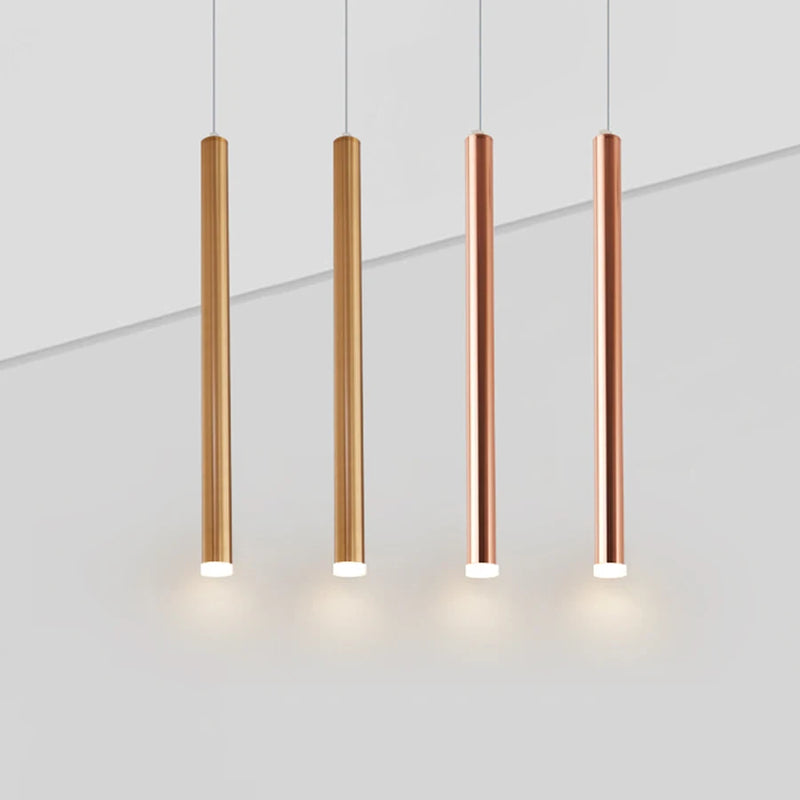 suspension tube led design moderne pour cuisine et bar