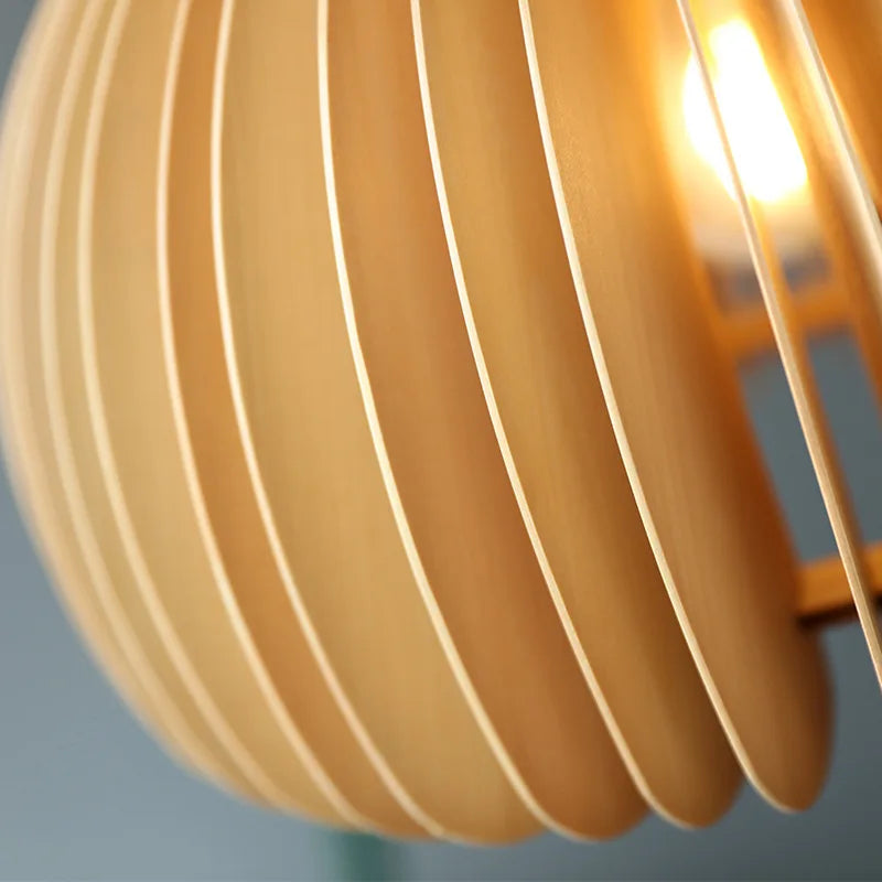 lampes suspendues en bois minimaliste pour restaurant créatives citrouille médiévale