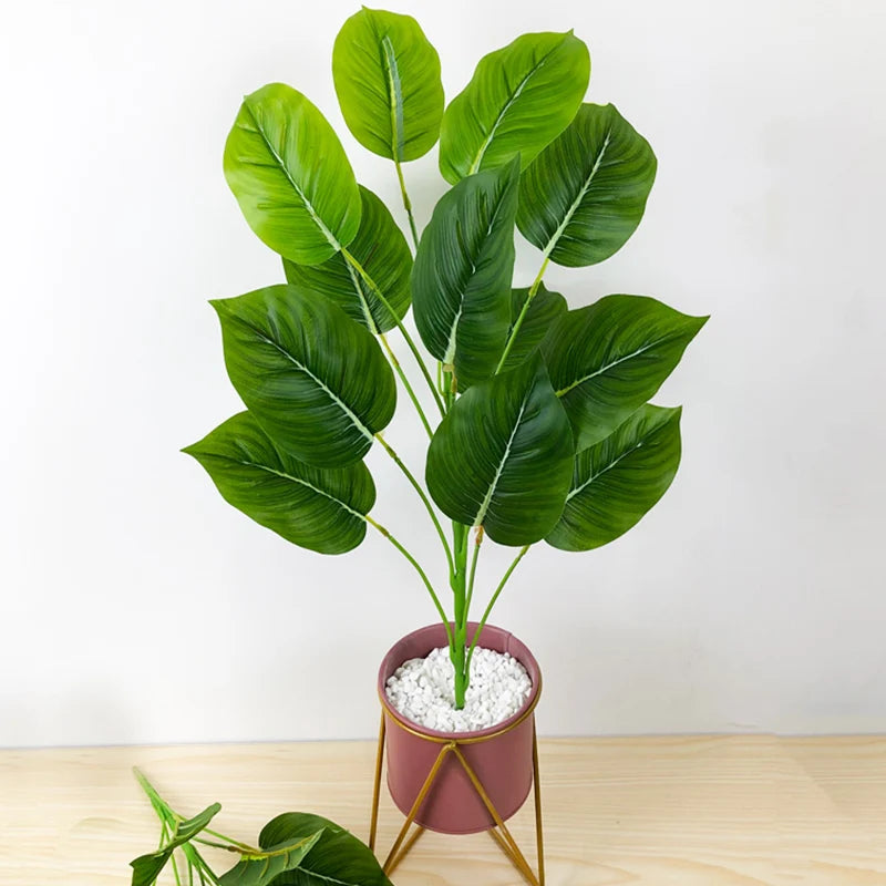 plantes artificielles monstera tropicales pour décoration intérieure et extérieure