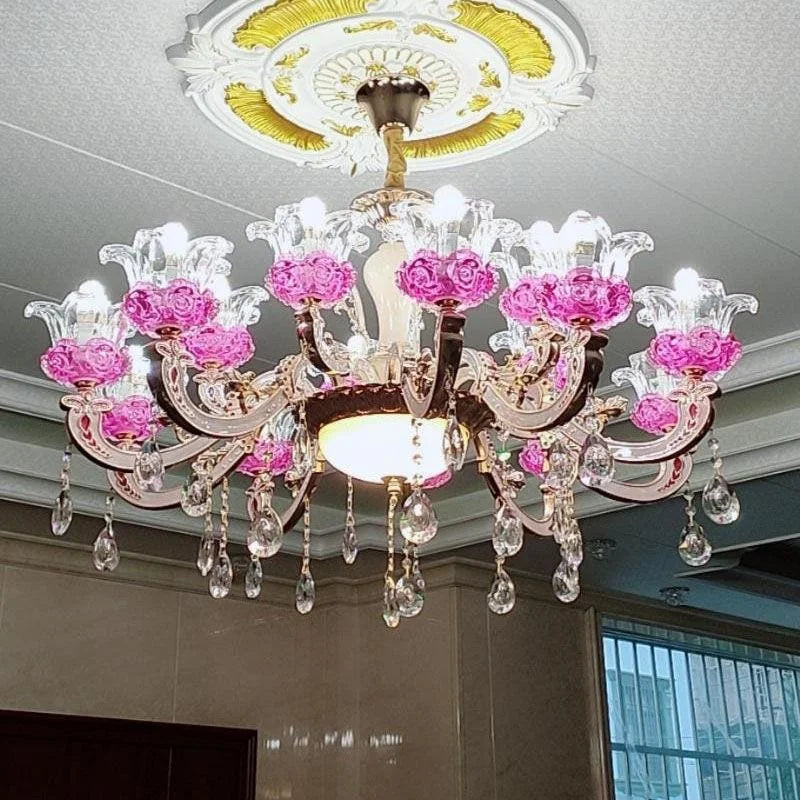 lustre de luxe en cristaux pour décoration élégante créative