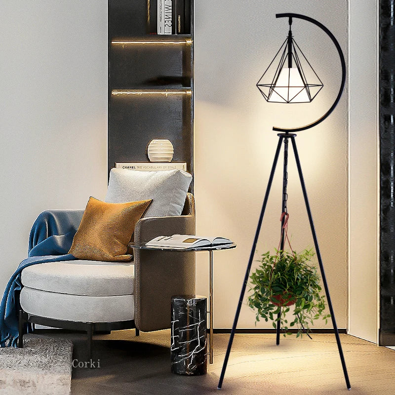 lampadaire led moderne en fer forgé design nordique élégant