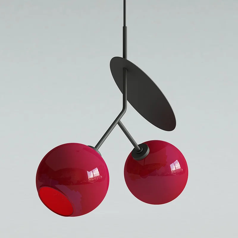 suspension lumineuse cerise originale pour décoration intérieure