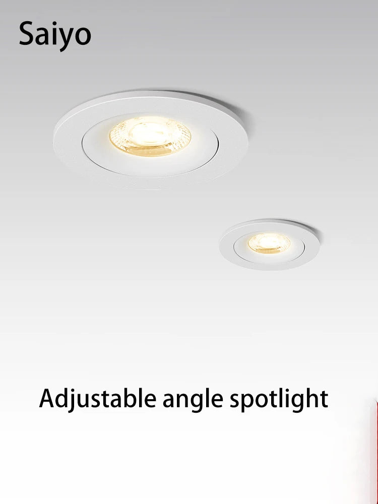 spot led encastré 	aluminium angle réglable éclairage intérieur