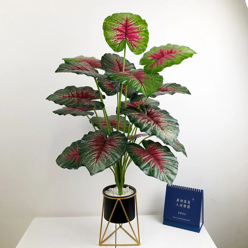 feuilles tropicales monstera palmier artificiel pour décoration intérieure