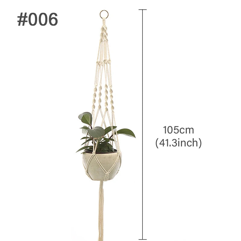 suspension macramé pour plantes et décoration murale naturelle