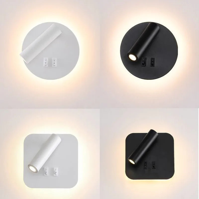 lustre led minimaliste avec interrupteur de projecteur déco