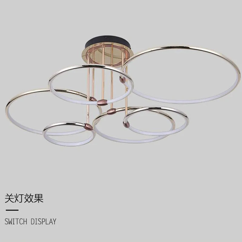 lustre circulaire moderne et luxueux pour éclairage intérieur