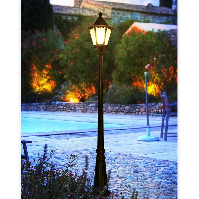 (H≈2.4M) Courtyard Lamp Street Lamp Outdoor Lawn Lamp Outdoor Waterproof Villa Garden Community High Pole Lamp Post Lamp