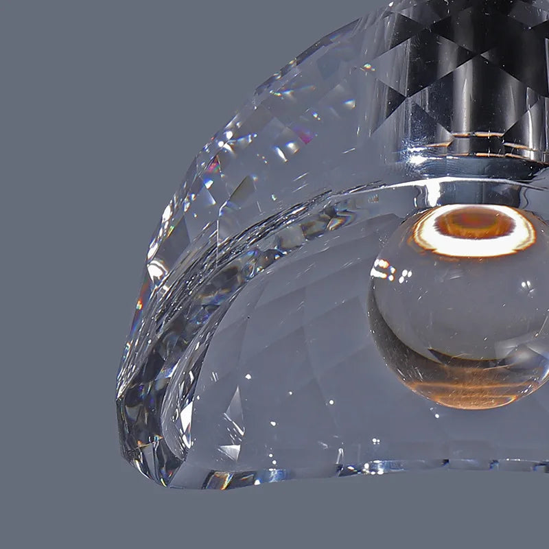 luminaire led suspension en cristal k9 de luxe postmoderne