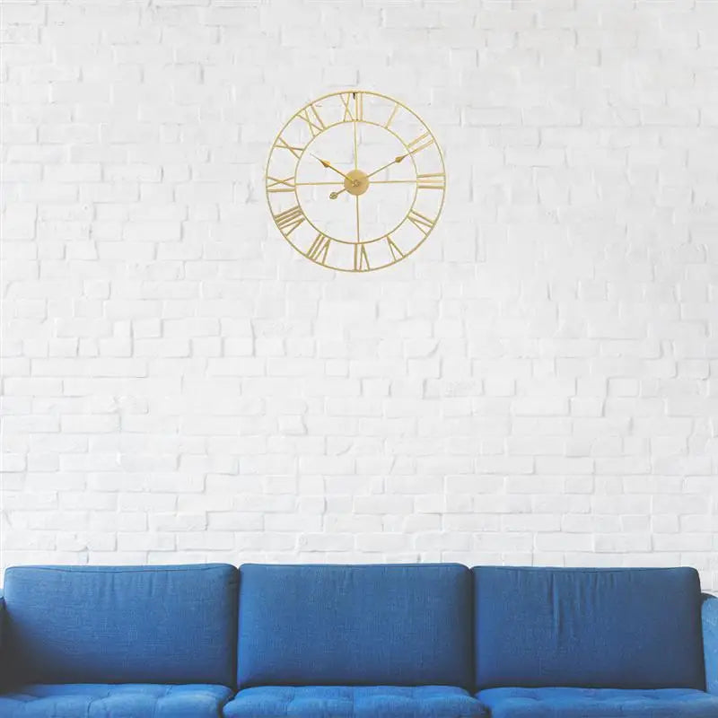 horloge murale silencieuse en fer décoration simple pour la maison