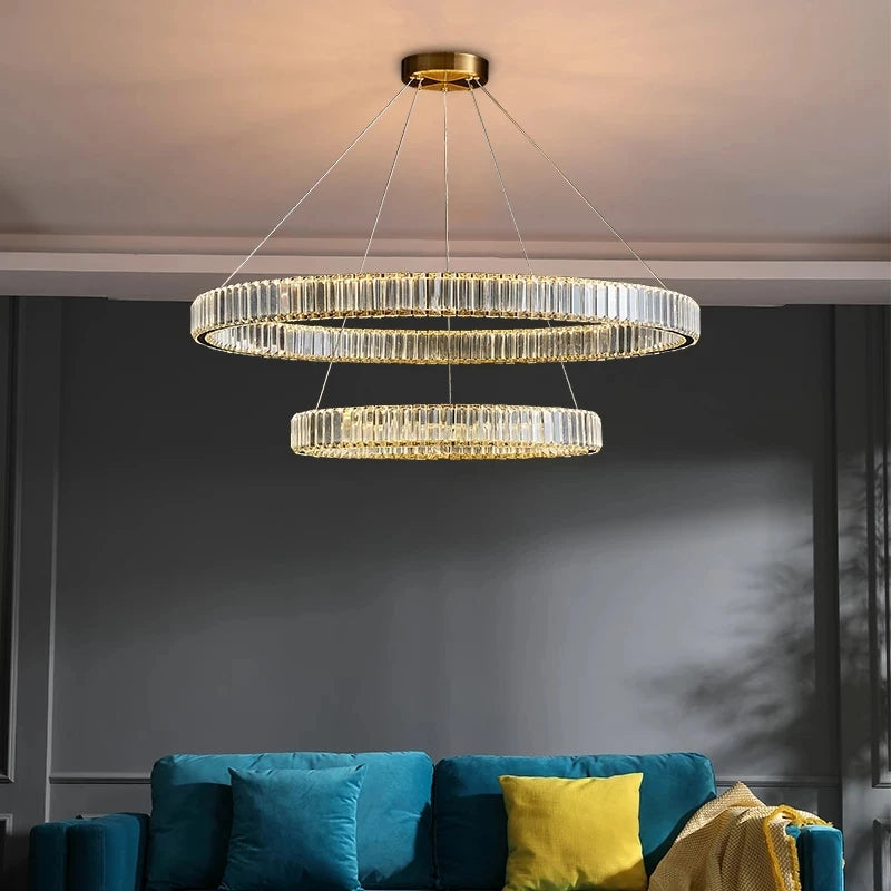 lustre moderne en cristal design haut de gamme élégant et raffiné