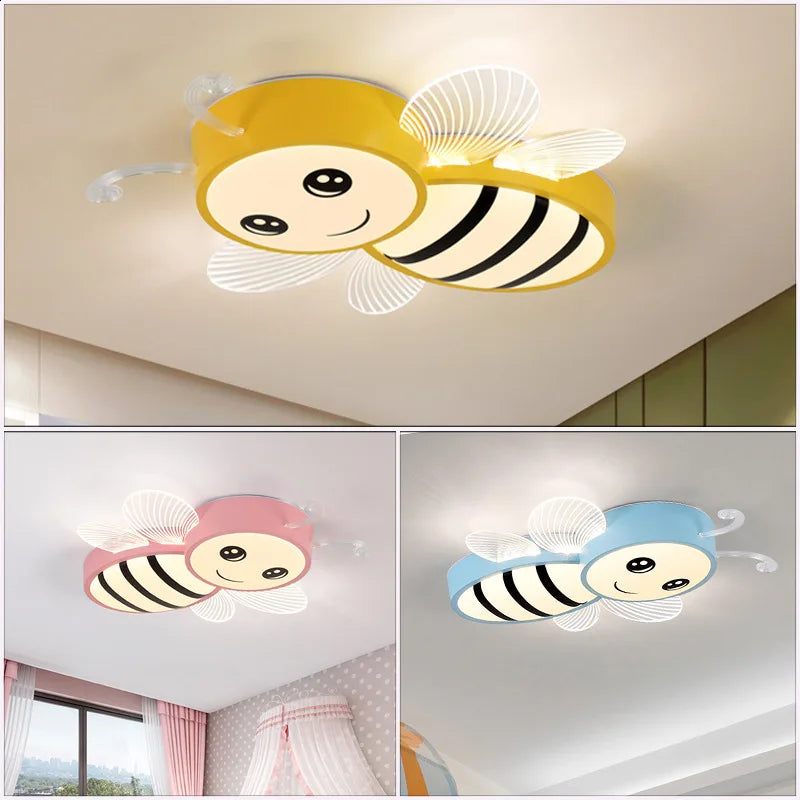 lampe led intelligente en forme d'abeille avec intensité réglable