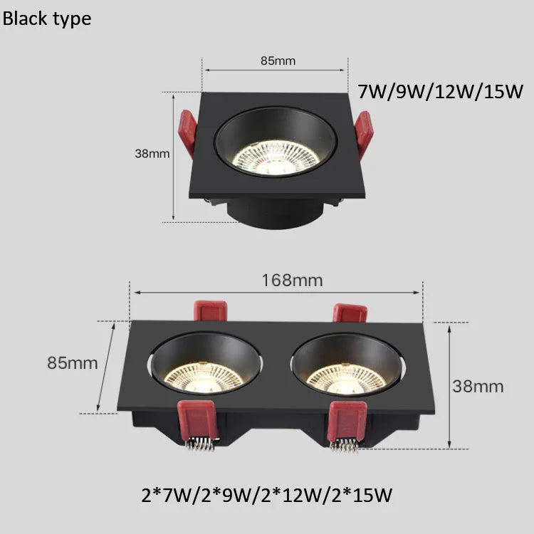 spots led encastrables à intensité variable pour intérieur