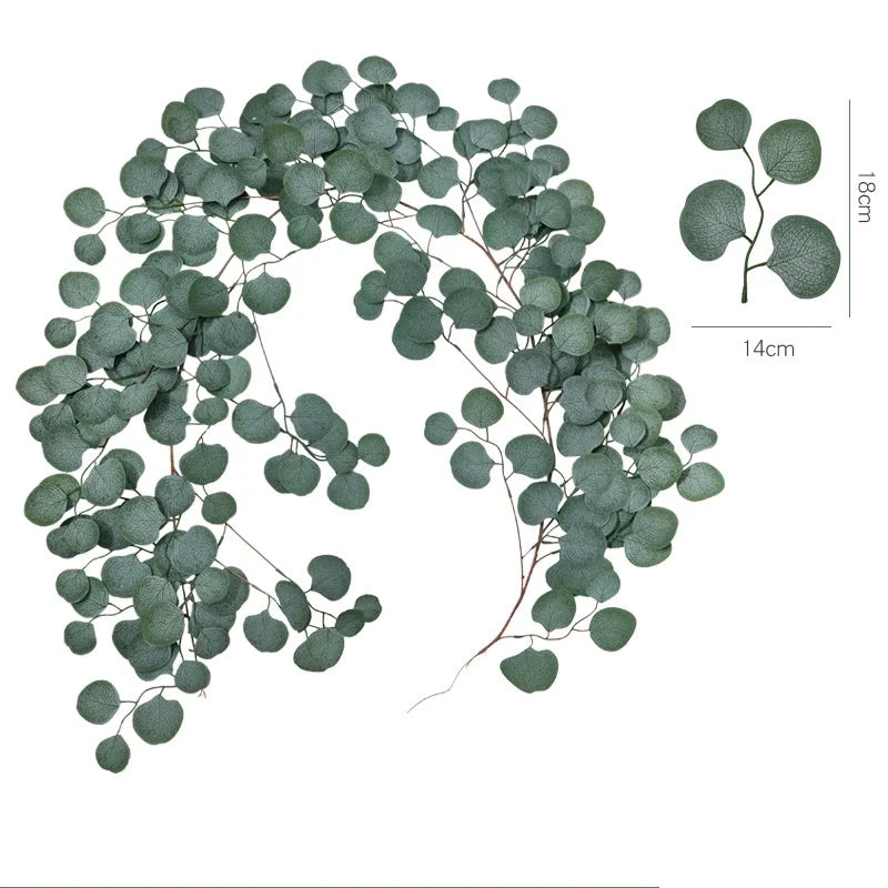 guirlande d'eucalyptus artificiel pour décoration de mariage et table