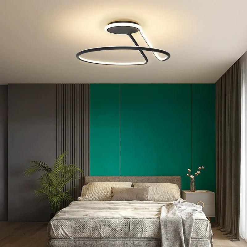 plafonnier led minimaliste en aluminium pour éclairage intérieur décoratif