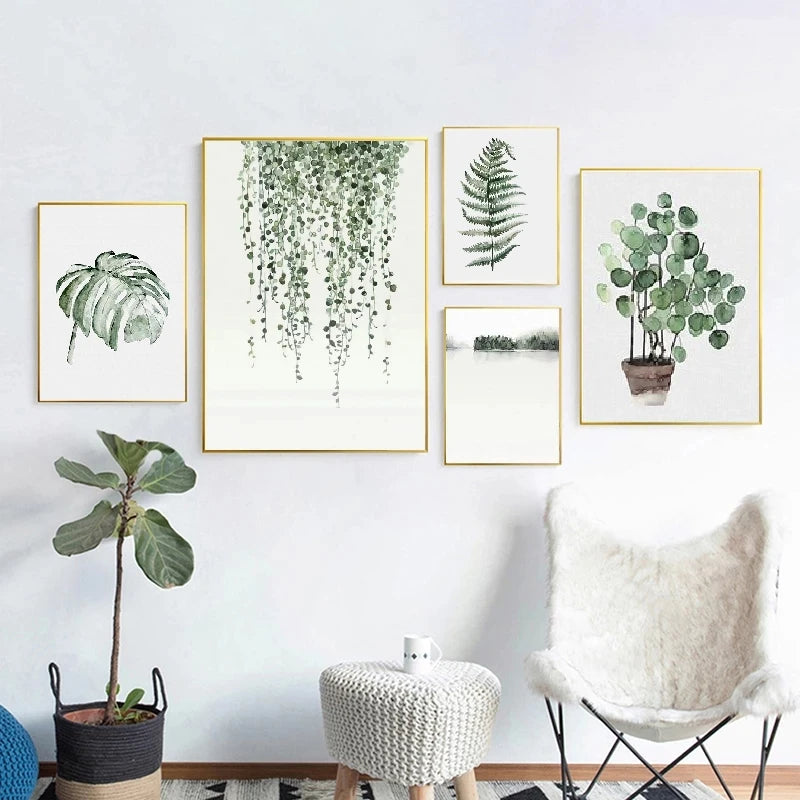 plante tropicale moderne affiche toile décoration murale scandinave