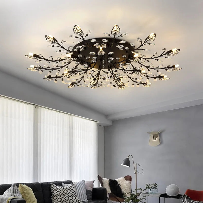 lustre moderne en cristal led winfordo pour éclairage intérieur