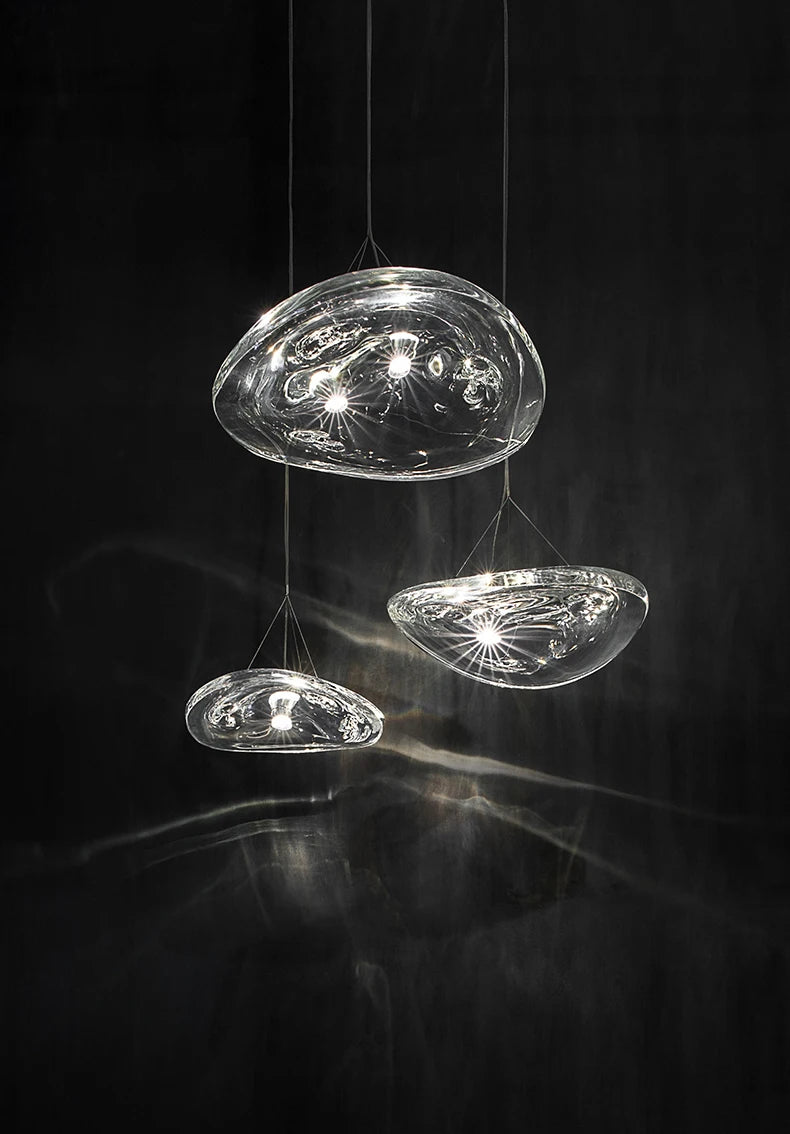 Suspension en verre de styliste