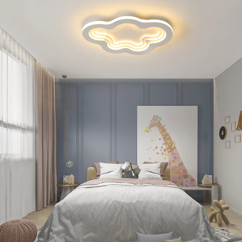 plafonnier minimaliste nordique pour enfants design nuage créatif pour éclairage intérieur