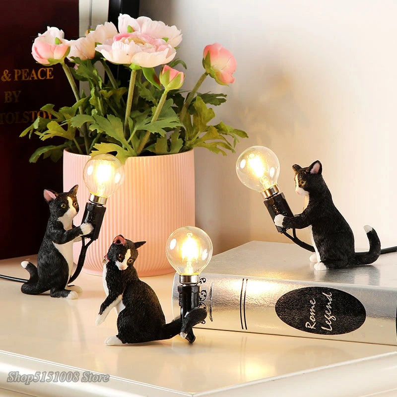 lampe de bureau décorative pour animaux en résine