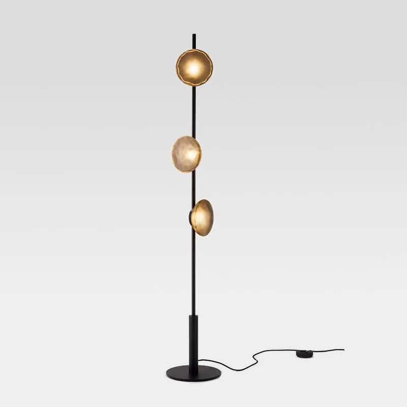 lampadaire postmoderne ceto lampe de sol design en verre et led