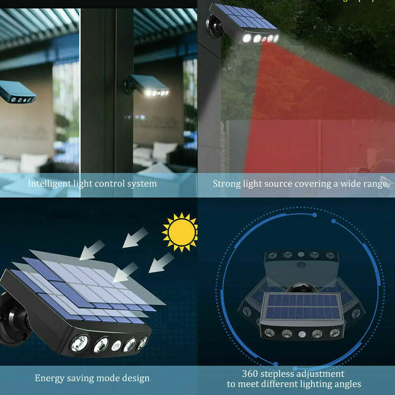 applique murale led solaire avec capteur de mouvement pour extérieur