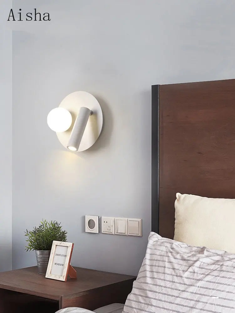 applique murale moderne rotative à led pour intérieur décoratif