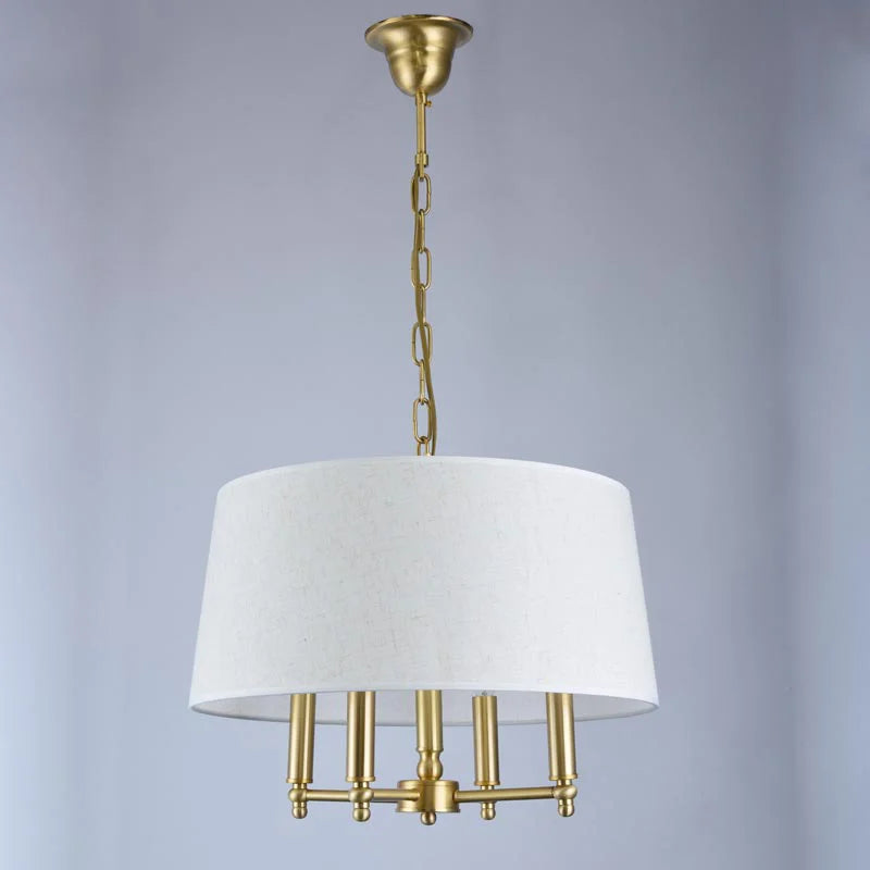 lustre en cuivre véritable pour décoration moderne intérieure