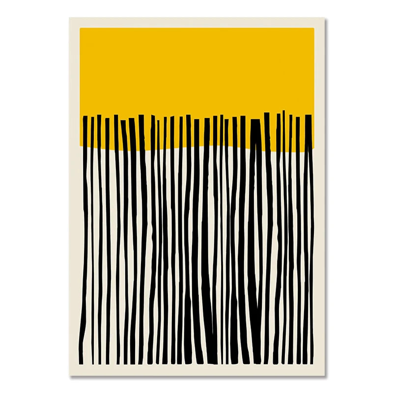 toile d'art abstrait minimaliste avec lignes et points