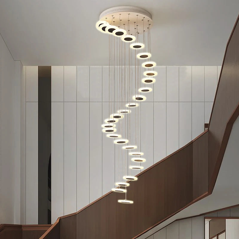 lustre en acrylique pour escalier et espace décoratif