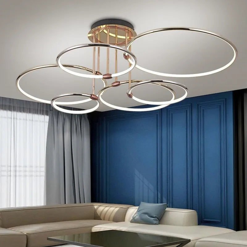 lustre circulaire moderne et luxueux pour éclairage intérieur